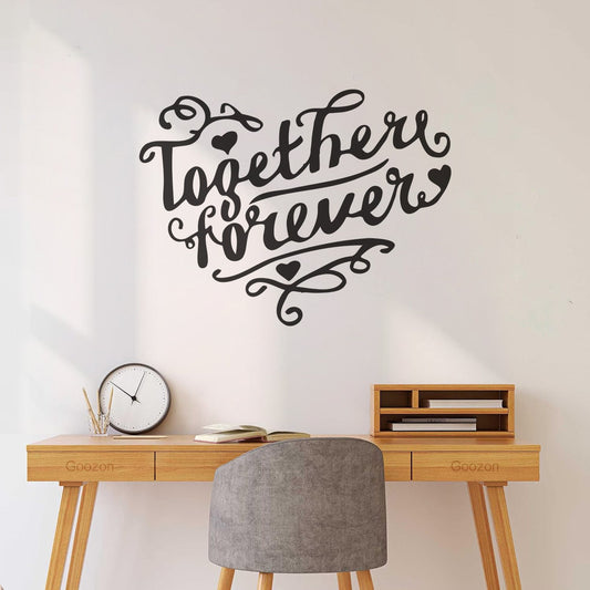 Lettering With Different Quotes About Love In The Texture Of The Heart On A Lettering Decals It Won'T Fall Off