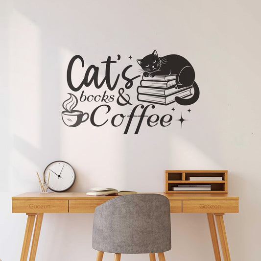 Vinyl Wall Decals Librarian Book Quotes Book Reading Cats Books And Coffee Art Decoration