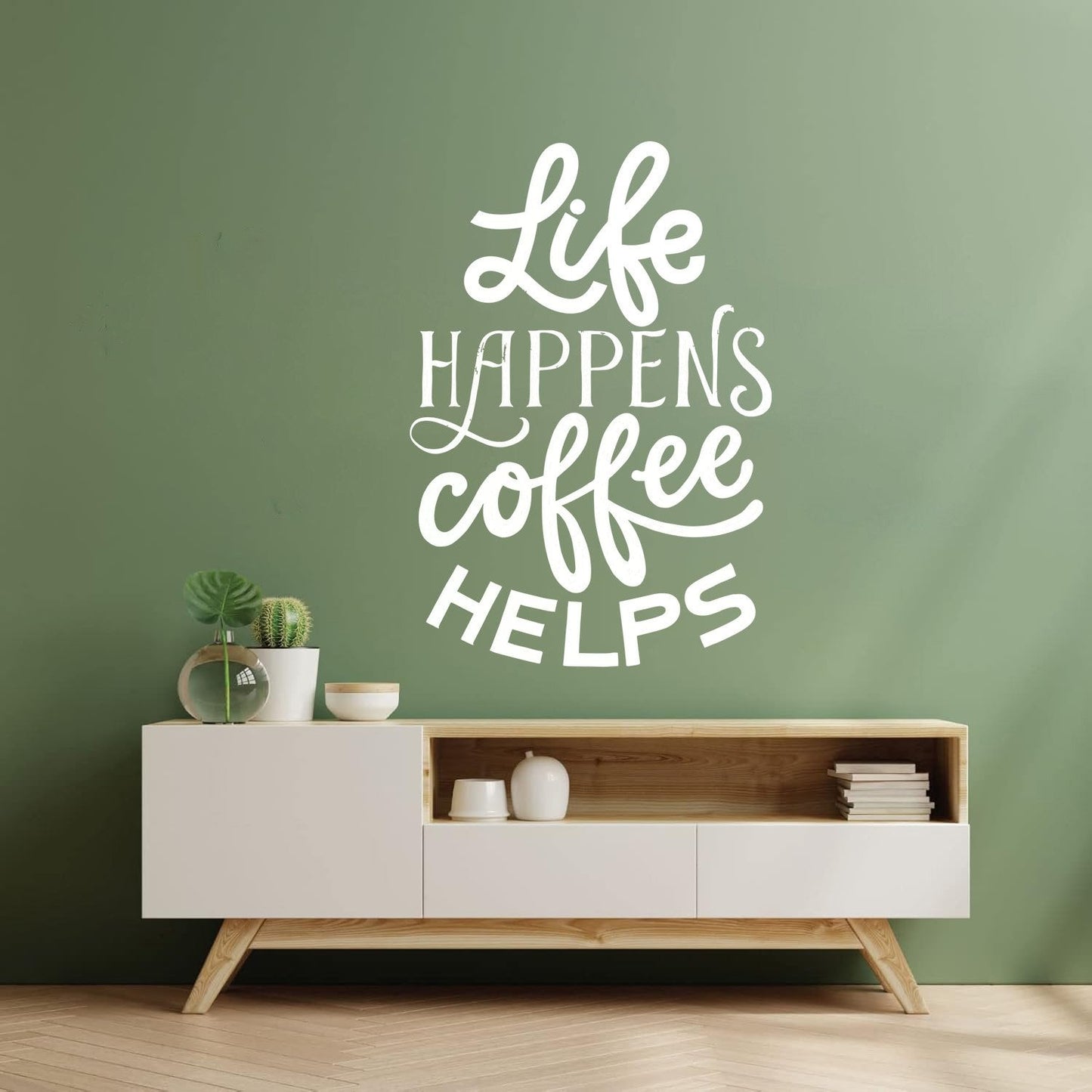 Lettering Stickers Life Happens Coffee Tattoo Culture