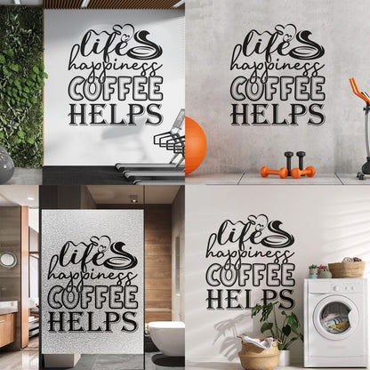 Engraving Decals Life Happiness Coffee Helps Can Be Used Equipped With Transfer Film Kit