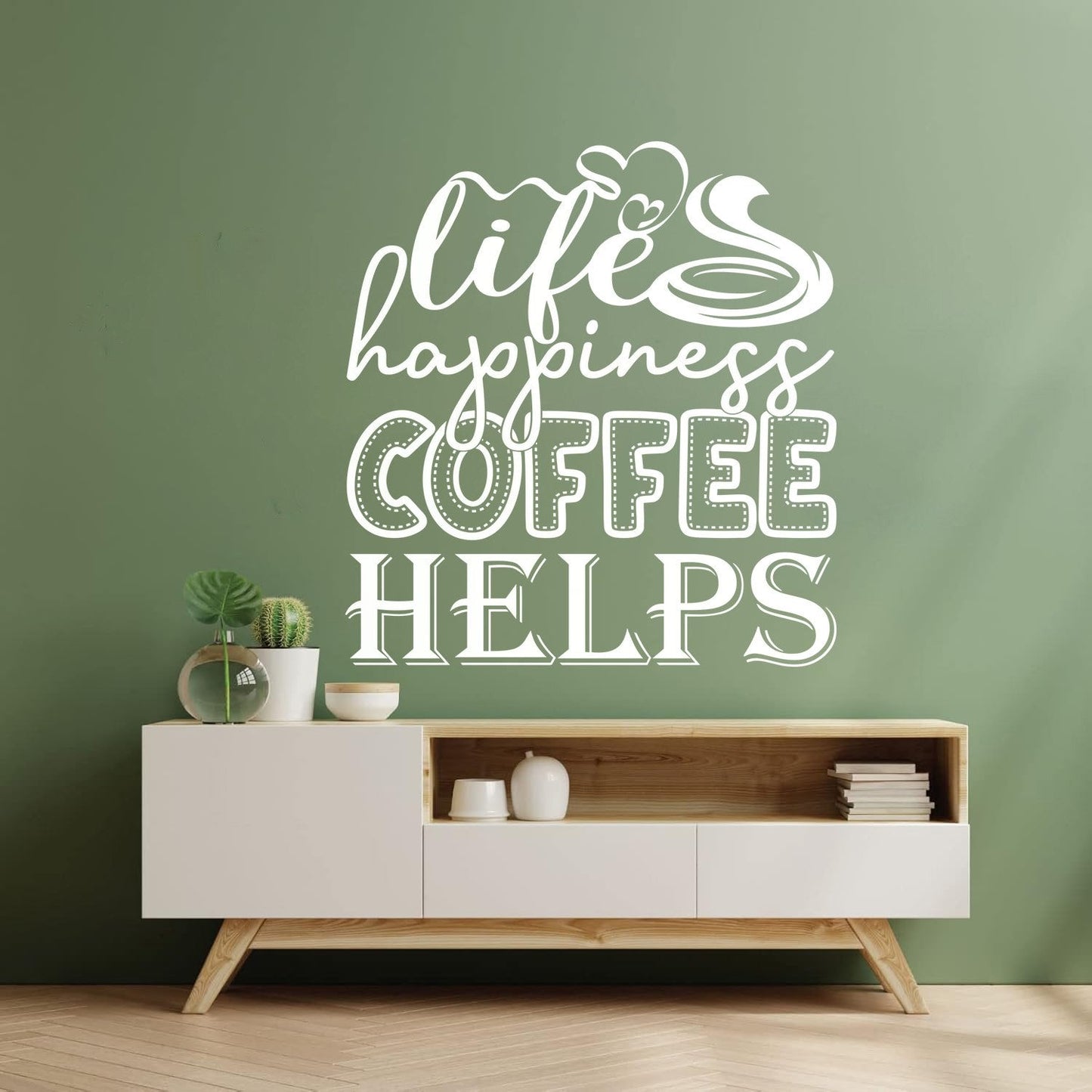 Engraving Decals Life Happiness Coffee Helps Can Be Used Equipped With Transfer Film Kit
