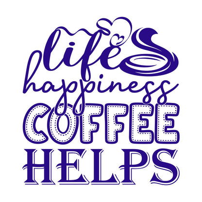 Engraving Decals Life Happiness Coffee Helps Can Be Used Equipped With Transfer Film Kit