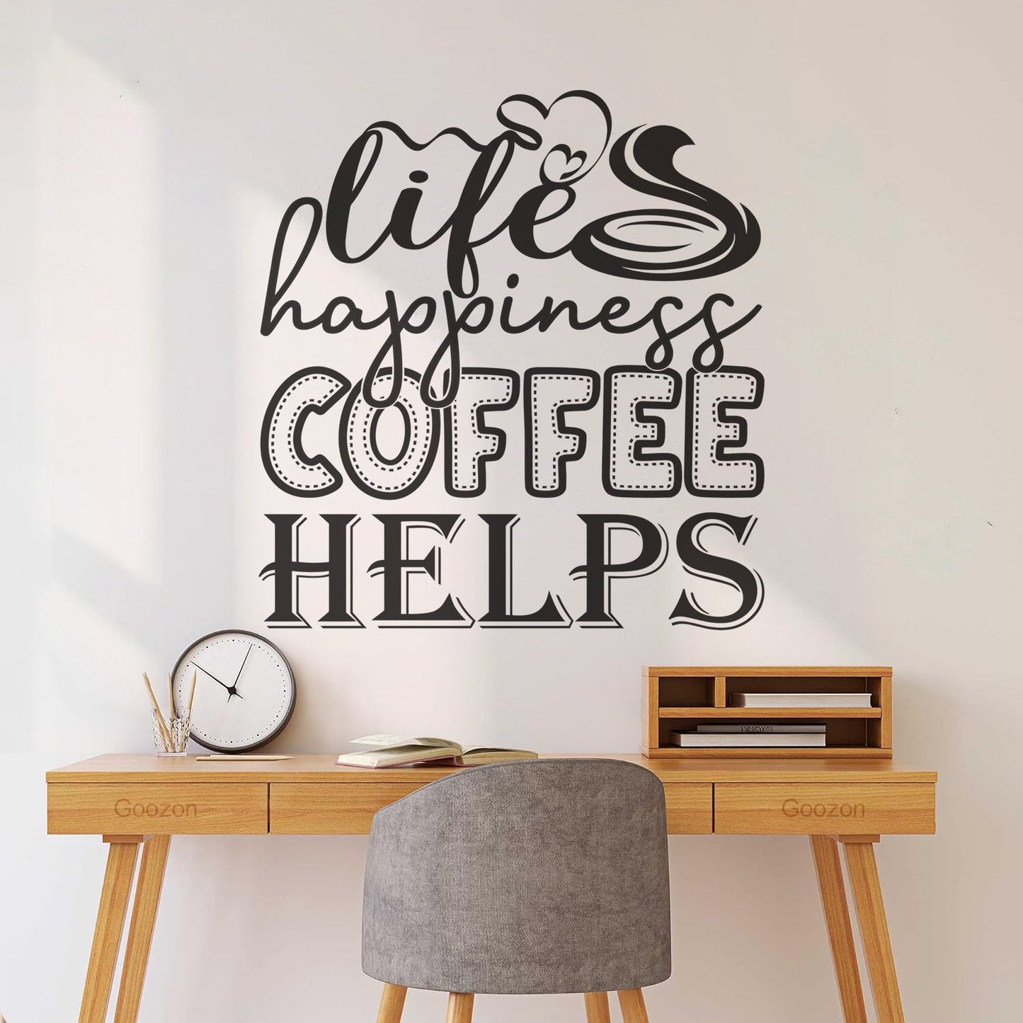 Engraving Decals Life Happiness Coffee Helps Can Be Used Equipped With Transfer Film Kit