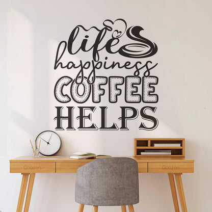 Engraving Decals Life Happiness Coffee Helps Can Be Used Equipped With Transfer Film Kit