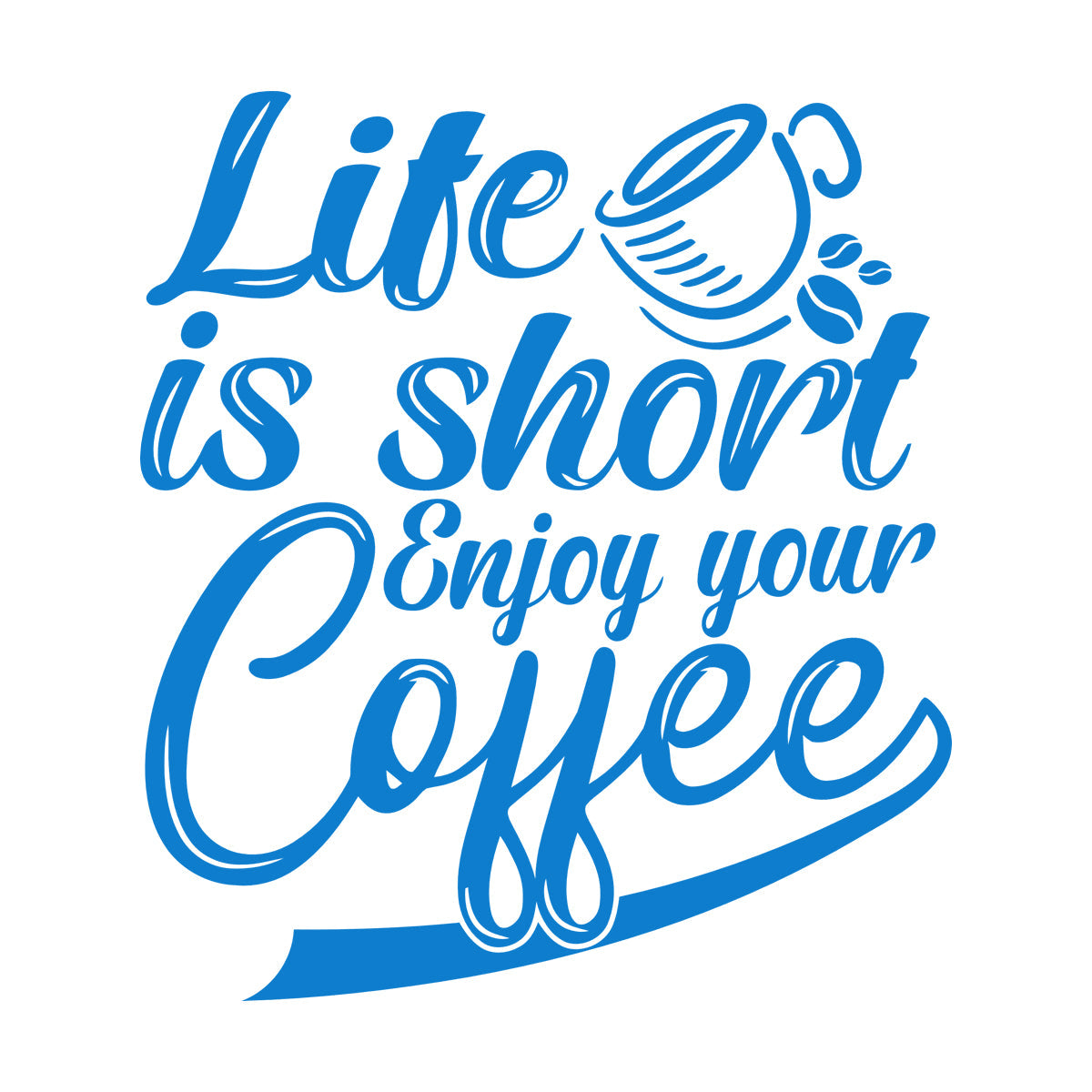 Lettering Stickers Life Is Short Enjoy Your Coffee Lettering Art Decoration