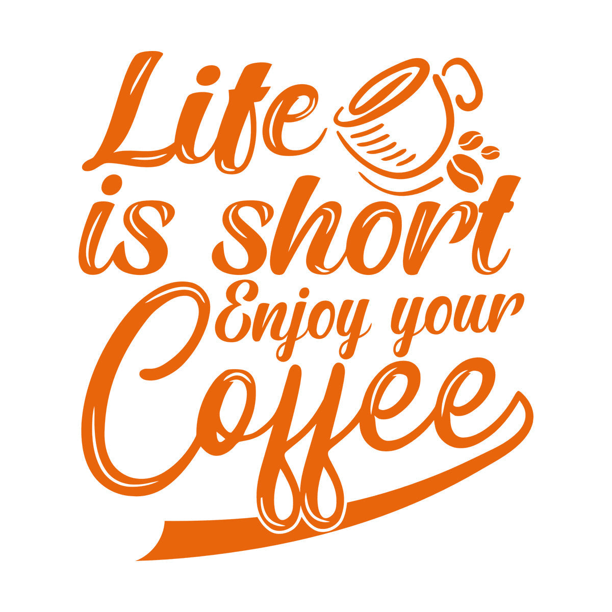 Lettering Stickers Life Is Short Enjoy Your Coffee Lettering Art Decoration