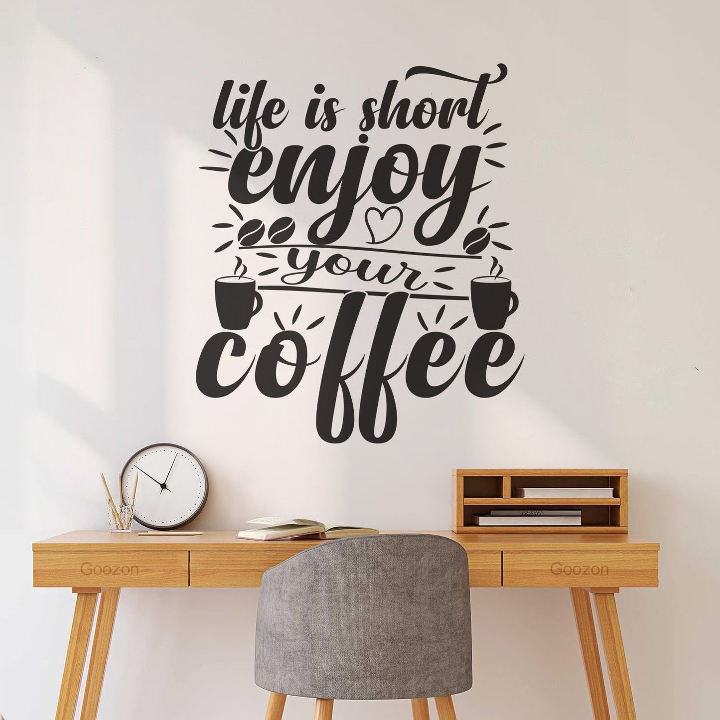 Wall Decals Paster Paper Life Is Short Enjoy Your Coffee Wall Beautification