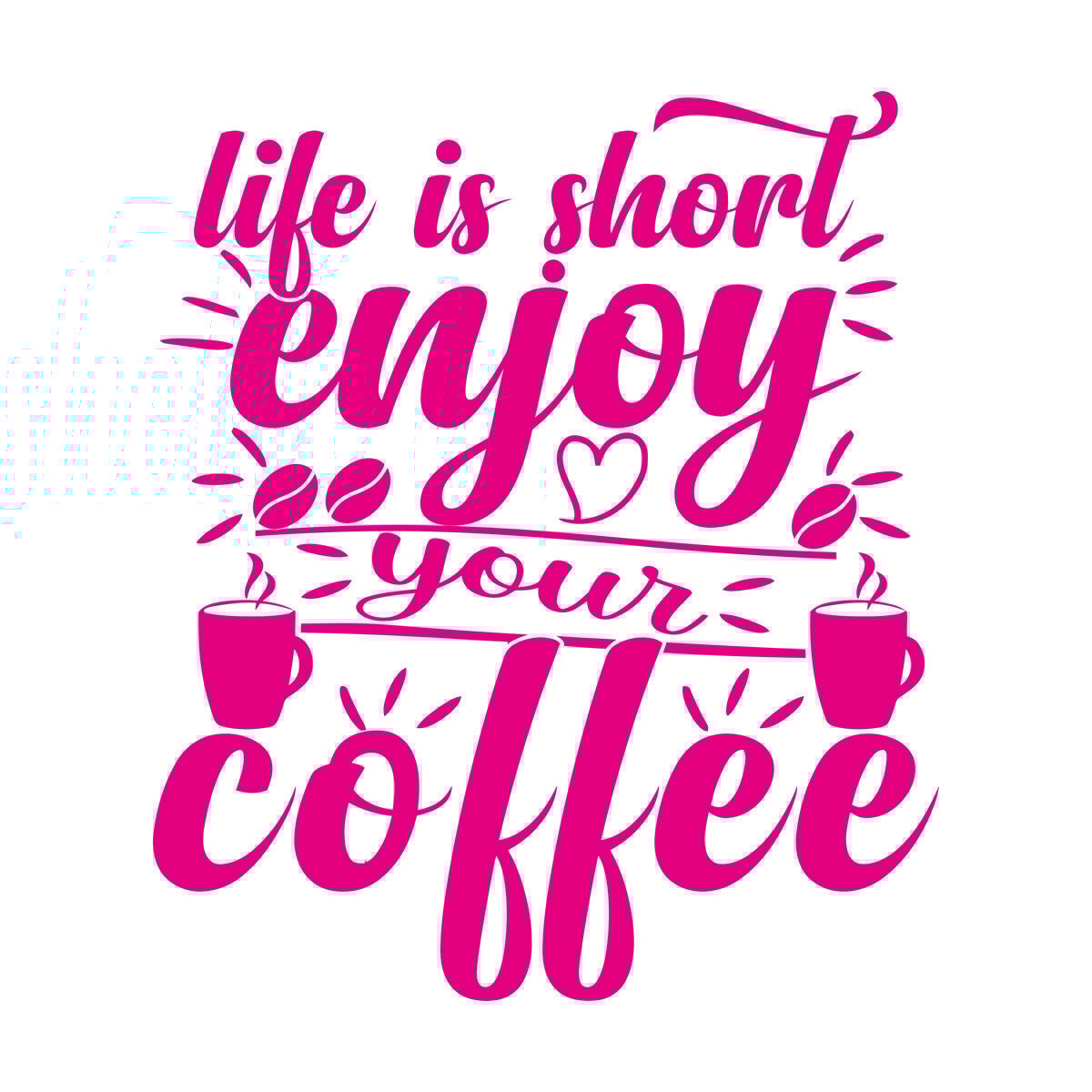Wall Decals Paster Paper Life Is Short Enjoy Your Coffee Wall Beautification