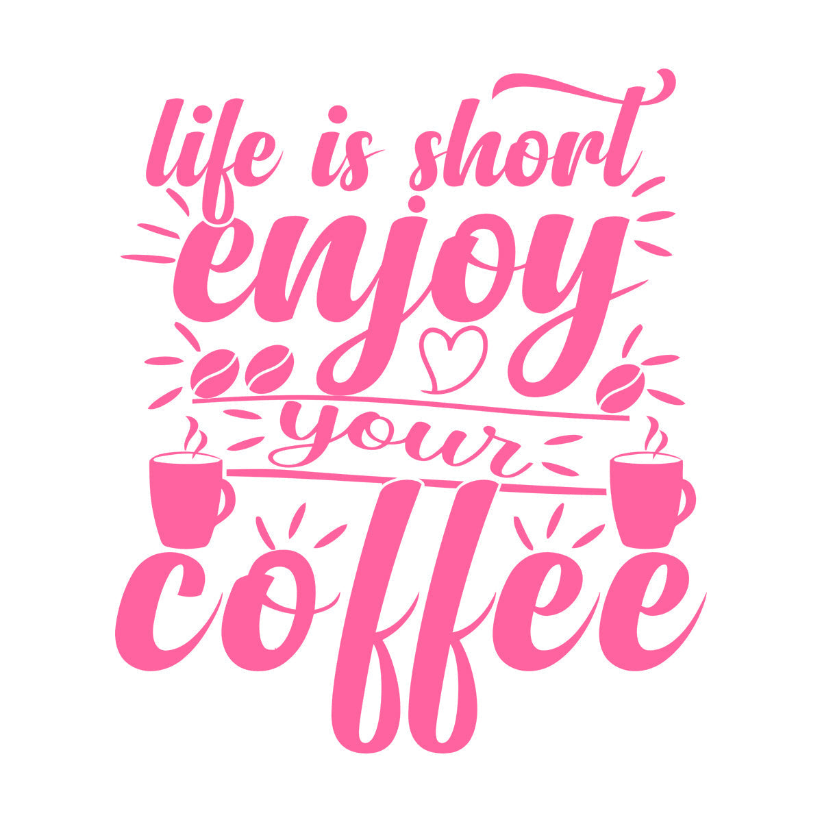Wall Decals Paster Paper Life Is Short Enjoy Your Coffee Wall Beautification