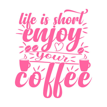 Wall Decals Paster Paper Life Is Short Enjoy Your Coffee Wall Beautification
